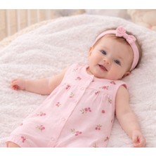 Neciks Necix's Kız Bebek Yazlık Tulum 0- 6 Ay Coton Penye Kumaş 5470 5457 5491