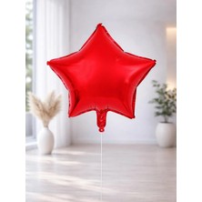 Parti Adresi Yıldız Folyo Balon Doğum Günü Parti Balonu Kırmızı 24 Inc- 60 cm