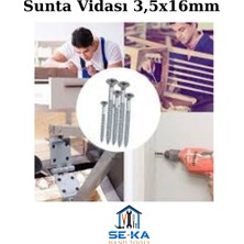 Seka Hand Tools 3,5X18 Sunta Vidası – 400 Adet, Çinko Kaplama, Dayanıklı ve Korozyon Dirençli