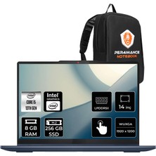 Lenovo Ideapad 5 Intel Core I5 13420H 8gb 256GB SSD 14" Fhd+ Multi-Touch Fdos 2-In-1 Taşınabilir Bilgisayar & Per4 Çanta + Pen 83KX003UTRP301