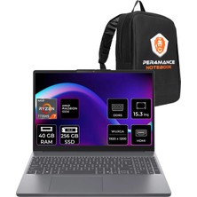Lenovo Ideapad Slim 3 Amd Ryzen 7 7735HS 40GB 256GB SSD 15.3" Fhd+ Fdos Taşınabilir Bilgisayar & Per4 Çanta 83K70098TRP310