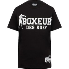 Boxeur Des Rues Youth Logo Stretch T-Shirt, Kid Boy Black
