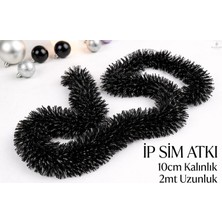 Party Express Ip Sim Atkı 10 cm Kalın Dilim - Siyah