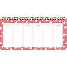 13X27 Haftalık Spiralli Planner - Minik Papatya