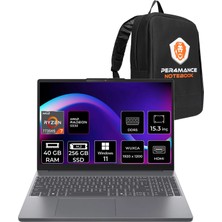 Lenovo Ideapad Slim 3 Amd Ryzen 7 7735HS 40GB 256GB SSD 15.3" Fhd+ W11H Taşınabilir Bilgisayar & Per4 Çanta 83K70098TRP322