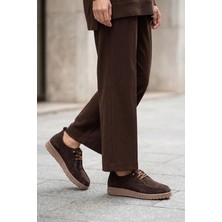 Ayakkabı Fuarı Elit ASSCL100S Kadın Hakiki Deri Casual Ayakkabı Kahverengi