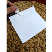 Aee® 100 Adet Kendinden Yapışkanlı Zarf Davetiye Mektup Para Belge Dilekçe Düğün Kına Nişan Sünnet 16,3cm x 11,5cm 100'LÜ