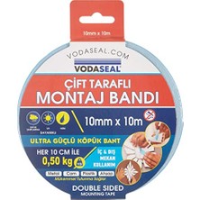 Vodaseal Çift Taraflı Montaj Bandı, 10MMX10MT