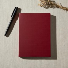 Fark Tanıtım Kareli Not Defteri – 64 Yaprak, 90 gr Ivory Kağıt, Amerikan Ciltli Not Defteri, Ofis ve Günlük Kullanım Için Ideal (Bordo, A5 (14,8cm x 21CM))