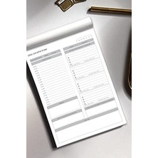 Fark Tanıtım Masaüstü Ders Çalışma Planlayıcı | 60 Yaprak | 17X24 cm | Günlük & Haftalık Program Defteri | Öğrenci Planlama Bloknotu