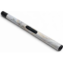 AlanSansli Doldurulabilir Gazlı Uzun Çakmak - Kamp Çakmağı - Gri/Mermer - Vmax A-5007