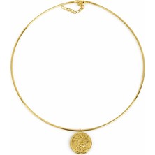 Sacha Ezme Plaka Figürlü Choker Kolye