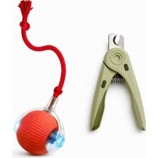 Busstier Otomatik Kuyruklu Kedi Topu ve LED Tırnak Makası Seti Güvenli Evcil Bakım Oyuncak