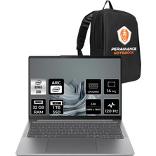 Lenovo Ideapad Pro 5 Intel Core Ultra 5 225H 32GB 1tb SSD 14" 2.8k OLED 1100NITS 120Hz Fdos Taşınabilir Bilgisayar & Per4 Çanta 83JK002BTRP303