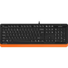 A4Tech Q TR Usb Fsytyler Multimedya Kablolu Klavye Turuncu FK10