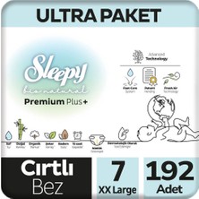 Sleepy 7 Beden Bio Natural Bebek Bezi Ultra Paket 48X4 192 Adet