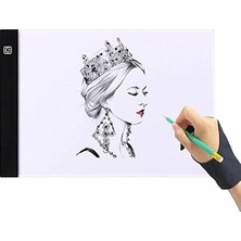 HDY Store Mddg A4 Boy LED Işıklı Çizim Tableti 1 Parça 41 Delft Blue Renk Ultra İnce Tasarım