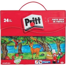 Pastel Boyalar, Canlı Renkler ve Rahat Uygulamalı Pastel Boya, Yumuşak Çocuk Boyası, Kolay Kullanımlı Resim Boyası, Dayanıklı Kırtasiye Malzemesi, Çantalı 24 Renk Pastel Boya