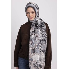 AYSHARA Nakkaşın Mührü Etnik Desenli Tek Taraflı Şal -  Siyah