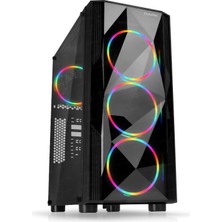 Dark Diamond Pro 4X12Cm Fan, 1X Usb3.0, 2X Usb2.0 Full Akrilik Oyuncu Kasası (Psu Yok)