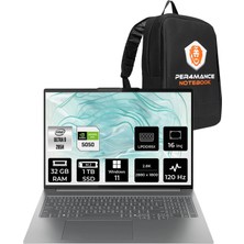 Lenovo Ideapad Pro 5 Core Ultra 9 285H RTX 5050 8GB Gaming Laptop 32GB RAM 1TB SSD 16" 120Hz Win11 Home + Per4 Çanta 83JM004WTRP308