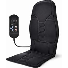 Nuvvo 5 Motorlu Isıtmalı Titreşimli Masaj Minderi Kumandalı, Sırt Bel Koltuk Masaj Aleti, Ev Ofis Araç Için Masaj Pedi, Çok Modlu Rahatlatıcı Masaj Seat Cushion