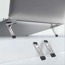 Mcstorey Cep Telefonu ve Dizüstü Bilgisayar Standı | Katlanabilir Ince Metal Braket | Taşınabilir, Ergonomik Laptop ve Telefon Standı | Masaüstü Çok Amaçlı Destek 1 Adet Ayak
