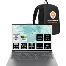Lenovo Ideapad Pro 5 Intel Core Ultra 9 285H 32GB 4tb SSD RTX5050/8GB 16" 2.8k OLED 1100NITS 120Hz W11H Taşınabilir Bilgisayar & Per4 Çanta 83JM004WTRP310