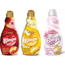 Bingo Soft Konsantre Yumuşatıcı 1440 ml Lovely-Nergis-Manolya 3 Lü Set