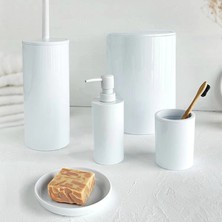 Ansan Ans SAS17-01 Flores Plastik Beyaz Banyo Seti 5 Parça