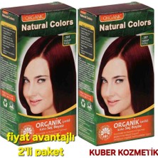 Natural Colors 5rf Şarap Kızılı Organik Içerikli Amonyaksız Kalıcı Saç Boyası 2 Kutu