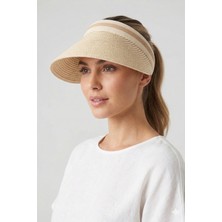 5.Mevsim Hasır Vizör Şapka Siperli Güneş Koruyucu Plaj Şapkası