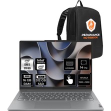 Lenovo Ideapad 5 Intel Core I5 13420H 16GB 512GB SSD 14" Fhd+ OLED Multi-Touch Fdos 2-In-1 Taşınabilir Bilgisayar & Per4 Çanta + Pen 83KX005MTRP302