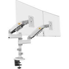 North Bayou Nb H180 Amortisörlü Profosyonel 22-35 Inch Monitör Standı 2026 Versiyon Beyaz
