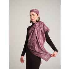 AYSHARA Yalaz Zebra Damask Desenli Çift Taraflı Şal - Gül Pembe