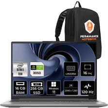 Lenovo Ideapad Pro 5 Intel Core Ultra 5 125H 16GB 256GB SSD RTX3050/6GB 16" 2k OLED 120Hz W11H Taşınabilir Bilgisayar & Per4 Çanta 83D40082TRP306