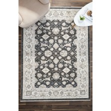 Venucci Home & Living Century Floral %100 Polyester Oturma Odası Salon Mutfak Halısı Eskitme Çiçekli Vintage Halı