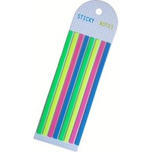 Şeffaf Renkli Yapışkan Not Kağıtları Defter Yer Imleri Etiket Ayraç Sticky Notes Uzun Şeritler (Renk 3)
