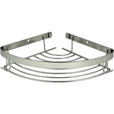 Mabello Ca Lüks Banyo Köşe, Duş Rafı 20X20CM Paslanmaz Çel