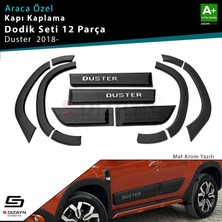 Drs Tuning Dacia Duster 2 Kapı Koruma ve Çamurluk Kaplaması Dodik Seti Mat Krom Yazılı 12 Prç 2018-2023 Arası