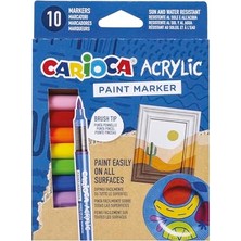 Akrilik Paint Marker Su Bazli Fırça Uçlu 10'lu
