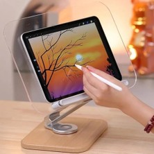Profesyonel Kitap Okuma Tutucu Şeffaf Ders Çalışma Sunum Standı iPad ile Uyumlu Çizim Kitap Okuma Katlanabilir Ahşap Tabanlı Ayarlanabilir Tutucu R26