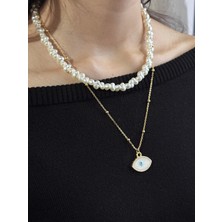 Gistoria Barok Incili Nazar Kolye Seti