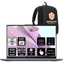 Lenovo Ideapad 5 Intel Core Ultra 5 225U 16GB 512GB SSD 16" Fhd+ Multi-Touch W11H 2-In-1 Taşınabilir Bilgisayar & Per4 Çanta + Pen 83KS0005TRP305