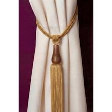 Kafes Lale Perde Bağı Braçol Brown Barok Gold Tek Adet