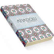 Anadolu Motifleri Defter Seti 2, Çizgisiz, 64 Sayfa, 10.5X14CM