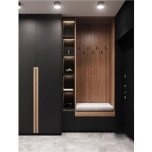 Stickerart Mat Siyah Mobilya Dolap Kaplama Folyosu 61 cm x 1 Metre