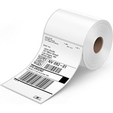 Termal Kargo Etiketi, 100MM x 150MM, 500 Sarım, A Kalite, Su-Yağ-Isı Dayanımlı, 3 Katmanlı Korumalı