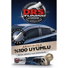 Universal Sunplex Citroen C5 Aircross 2019+ Kromlu Cam Rüzgarlığı Paslanmaz Çelik Kromlu