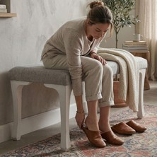 Ratemo Mobilya Ratemo Dekoratif Puf Bench Oturma Bankı – Döşemelik Kumaşlı Antre & Yatak Ucu Bench 80X40X45 cm